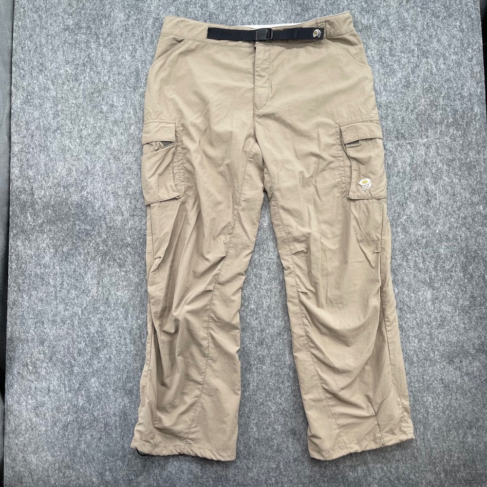 Mountain Hardwear Cargo Pants Mens Large Tan Khaki Hiking Nylon